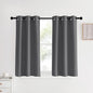 NICETOWN Blackout Curtains & Drapes for Bedroom, Grey, W34 x L40, Set of 2, Triple Weave Grommet Top Thermal Insulated Light Blocking Panels for Bathroom/Living Room