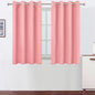 LEMOMO Blackout Curtains 66 x 54 Inch Long Pink Curtains Set of 2 Panels Room Darkening Curtains for Bedroom and Living Room