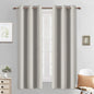 Yakamok Light Blocking Window Curtains Thermal Insulated Room Darkening Drapes for Bedroom,Solid Grommet Top Window Panels, 38x63 Inch, Light Beige, One Pair