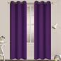 Yakamok Blackout Curtains for Bedroom,Thermal Insulated Blackout Grommet Top Drapes for Living Room,Purple,38x84 Inch, 2 Panels