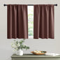 RYB HOME Short Chocolate Brown Blackout Curtains for Small Bedroom Window, Insulating UV Blocking Drapes for Kitchen Cafe Basement, Privacy Tiers for Bathroom Window, Width 42 by Length 36, Set of 2