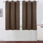LEMOMO Chocolate Brown Blackout Curtains 42 x 54 Inch Length Set of 2 Panels Grommet Bedroom Curtains for Living Room