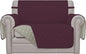 Easy-Going Oversized Chair Sofa Slipcover Reversible Sofa Cover Water Resistant Couch Cover Furniture Protector Cover with Elastic Straps for Pets Dog (Oversized Chair, Wine/Beige)