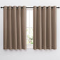 NICETOWN Insulated Blackout Curtains and Drapes - Microfiber Energy Saving Thermal Insulated Solid Grommet Blackout Draperies for Kitchen (1 Pair, 66 inches by 54 Inch, Cappuccino)