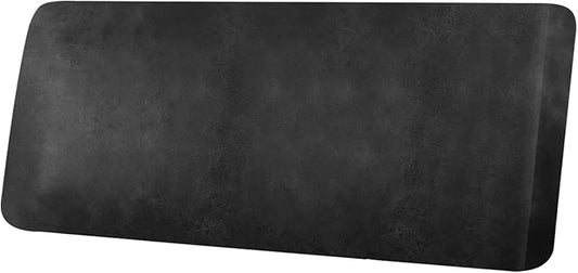 Leather Look Couch Cushion Covers Sofa Seat Slipcovers Sets Couches Furniture Protector for Sectional Armchair Loveseat Pets Kids Stretch Spandex Fabric (1 Cushion Sofa, Dark Grey)