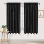 DWCN Blackout Curtains for Living Room Thermal Insulated, Energy Saving & Noise Reducing Bedroom Curtains, Black, W 70x L 72 Inch, Set of 2 Rod Pocket Curtain Panels