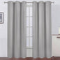 LEMOMO Blackout Curtains 38 x 84 inch/Light Grey Curtains Set of 2 Panels/Thermal Insulated Room Darkening Bedroom Curtains