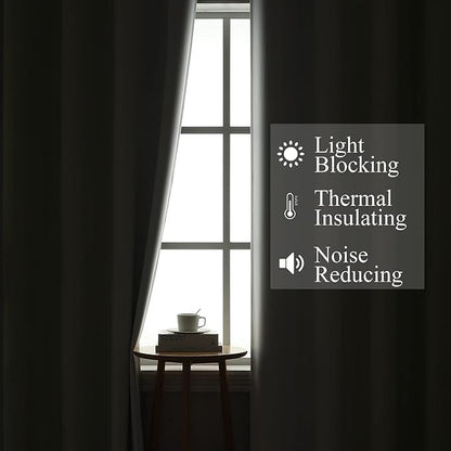 Estelar Textiler Sage Green and Greyish White Blackout Curtains 72 Inch Length 2 Panels Set, Room Darkening Grommet Ombre Curtains for Bedroom, Thermal Insulated Light Blocking Gradient Drapes,52Wx72L