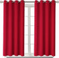 BGment Room Darkening Curtains 54 Inches Long - Grommet Thermal Insulated Drapes Window Treatment Curtains for Bedroom, 2 Panels, 52 x 54 Inch, Red