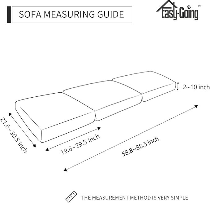 Easy-Going Stretch Individual Chair Couch Cushion Cover Sofa Cushion Furniture Protector Sofa slipcover Soft Flexibility with Elastic Bottom (3-Piece Sofa Cushion Cover, Greyish Green)