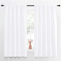 NICETOWN Bedroom Window Curtain Panels - Window Treatment Rod Pocket Drapes for Nursery (White, 2 Panels, 52" by 63")