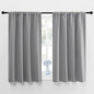 NICETOWN Window Curtains for Bedroom - Home Decoration Thermal Insulated Rod Pocket Blackout Blinds & Drapes for Small Windows (Silver Grey, 2 Panels, W42 x L45 -Inch)