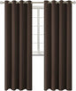 BGment Blackout Curtains for Bedroom - Grommet Thermal Insulated Room Darkening Curtains for Living Room, Set of 2 Panels (52 x 95 Inch, Brown)