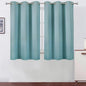 LEMOMO Stone Blue Blackout Curtains/38 x 54 Inch/Set of Two Panels Grommet Living Room Curtains