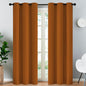 Yakamok Blackout Curtains for Bedroom,Thermal Insulated Blackout Grommet Top Drapes for Living Room, Burnt Orange,38x84 Inch, 2 Panels