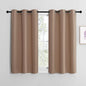 NICETOWN Room Darkening Curtain Panels for Cafe, Thermal Insulated Grommet Room Darkening Draperies/Drapes for Window (Cappuccino, 2 Panels, W42 x L40 -inch)