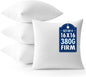MIULEE Throw Pillows Inserts, Pack of 4 16x16 Inch 100% Virgin Fiber Filling Bed Couch Pillows
