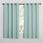 NICETOWN Bedroom Curtain Panels Blackout Draperies, Thermal Insulated Solid Grommet Blackout Curtains/Drapes (Aqua, One Pair, 55 by 68-inch)