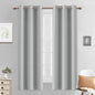 Yakamok Light Blocking Window Blackout Curtains Thermal Insulated Room Darkening Drapes for Bedroom,Solid Grommet Top Window Panels, 38x63 Inch, Light Grey, One Pair