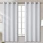 BGment Room Darkening Curtains for Bedroom - Grommet Thermal Insulated Window Treatments Light Blocking Curtains for Living Room, Set of 2 Panels, Each 46 x 63 Inch, Greyish White