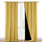 NICETOWN 100% Blackout Blinds, Laundry Room Decor Window Treatment Curtains for Large Patio Sliding Door, Thermal Insulated Bright Yellow Curtains for Bedroom, Set of 2, 52 inches x 108 inches