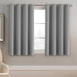 H.VERSAILTEX Blackout Curtain for Living Room Small Window Kitchen Blackout Curtains 45 inch Length Energy Saving Solid Grommet Blackout Drape, One Panel, Dove Gray, 52" W x 45" L