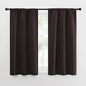 NICETOWN Kitchen Curtains Thermal Insulated Curtains & Drapes, Small Window Blackout Curtain Panels for Girls Room (Toffee Brown, 34" Wide x 54" Long, 2 Panels)