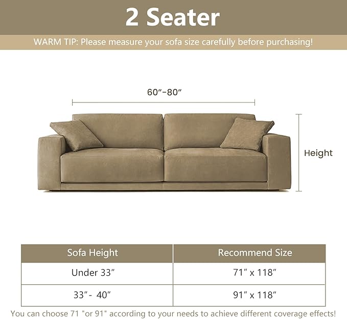 MYSKY HOME Boho Sofa Covers, Couch Covers for 2 Cushion Couch Sofa, Chenille L Shape Sectional Couch Cover, Machine Washable, Sofa Protector for Dog, Kid, 71"x118", Light Grey Artistic Gradient