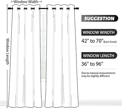 SimpleHome Ombre Room Darkening Curtains 45 inches Length for Bedroom,Grommet Gradient Light Blocking Black Gradient Window Curtains for Living Room,2 Panels, 42x45 inches