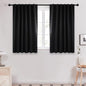 Deconovo Blackout Curtains, Thermal Insulated, W52 x L45 2 Panels, Back Tab, Machine Washable, Room-Darkening Drapes for Bedroom/Living Room Black