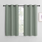 NICETOWN Modern Blackout Curtains Noise Reducing, Thermal Insulated and Privacy Room Darkening Drape Panels for Boy's Guest Room Door Small Short Window (Greyish Green, 2 Panels, W42 x L40 -Inch)