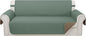 Reversible 4 Seater Sofa Cover 91 Inch Large Couch Cover Furniture Protector(Sofa XX-Large,Greyish Green/Taupe)