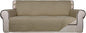 PureFit Reversible Quilted Sofa Cover, Water Resistant Slipcover Furniture Protector, Washable Couch Cover with Non Slip and Elastic Straps for Kids, Pets (Oversized Sofa, Beige/Beige)