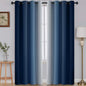 SimpleHome Ombre Room Darkening Curtains for Living Room, Light Blocking Gradient Blue to Greyish White Thermal Insulated Grommet Window Curtains/Drapes for Bedroom, 2 Panels, 52x96 inches Length