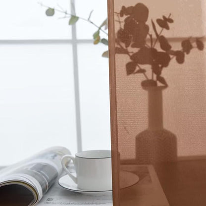 SpaceDresser Basic Rod Pocket Sheer Voile Window Curtain Panels Brown 1 Pair 2 Panels 52 Width 36 Inch Long for Kitchen Bedroom Children Living Room Yard（Brown, 52W x 36L）