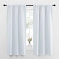 NICETOWN Greyish White Window Curtain Panels - Thermal Insulated Rod Pocket Room Darkening Curtain Sets for Bedroom (2 Panels, 34 by 63)