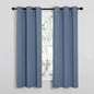 NICETOWN Kitchen Curtains Blackout Curtains & Drapes, Thermal Insulated Grommet Top Window Treatment Panels for Cupboard, Small Window (Stone Blue, 34" Wide x 63" Long, Set of 2)