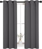 NICETOWN Grey Blackout Curtain Panels for Bedroom, Thermal Insulated Grommet Top Blackout Draperies and Drapes (2 Panels, W29 x L45 inches, Grey)