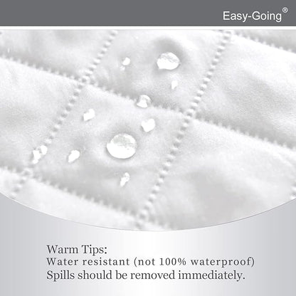 Easy-Going Recliner Chair Slipcover Reversible Sofa Cover Water Resistant Couch Cover Furniture Protector with Elastic Straps for Pets Dog (Recliner 22 inch, White/White)