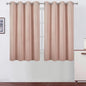 LEMOMO Blackout Curtains 66 x 54 Inch Long Blush Curtains Set of 2 Panels Room Darkening Curtains for Bedroom and Living Room