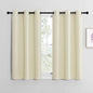 NICETOWN Room Darkening Curtain Panels for Living Room, Thermal Insulated Grommet Room Darkening Draperies/Drapes for Window (Beige, 2 Panels, W42 x L40 -Inch)