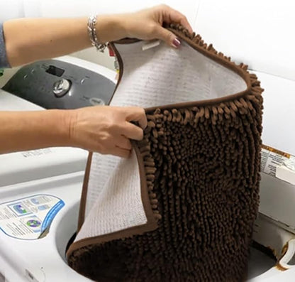 Muddy Mat® | Super Absorbent Door Mat Indoor, Microfiber Quick Dry Chenille Entryway Rug, Non-Slip Front Door Mat, Indoor Mats for Entryway, Machine Washable Pet Rug, Brown 36"x60"