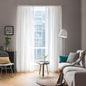 MIULEE 2 Panels Solid Color White Sheer Window Curtains Elegant Window Voile Panels/Drapes/Treatment for Bedroom Living Room (54 X 120 Inches White)