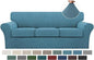 Turquoize 4 Piece Sofa Covers for 3 Cushion Couch Sofa Slipcover Soft Couch Cover for Dogs-Washable Sofa Furniture Covers with 3 Individual Cushion Covers, Jacquard Fabric (3 Cushion Sofa, Storm Blue)