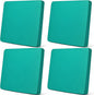 Newwiee Set of 4 Stretch Patio Cushion Covers Sofa Couch Seat Chair Slipcovers Cushion Cover Replacement Furniture Protector for Pets Washable(Turquoise,Seat Cover,Solid)