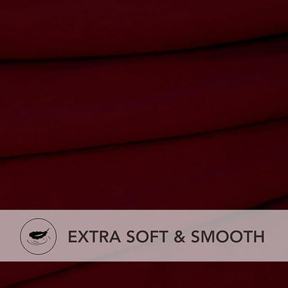 PureFit Super Stretch Sofa Slipcover – Spandex Non Slip Soft Couch Sofa Cover, Washable Furniture Protector with Non Skid Foam and Elastic Bottom for Kids, Pets (Oversized Loveseat, Wine)