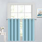 Yakamok Blackout Window Valances for Kitchen Thermal Insulated Blackout Grommet Top Curtain for Bedroom,Sky Blue, 52x36 Inch, 2 Panels