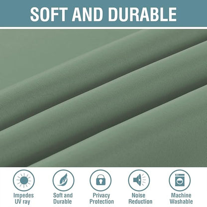 H.VERSAILTEX Blackout Curtain for Bedroom Thermal Insulated Window Treatment Curtain Extra Long 63 inch Length Energy Saving Solid Grommet Top Blackout Drape, One Panel, Green Bay, 52" W x 63" L