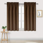 DWCN Brown Blackout Curtains for Bedroom – Rod Pocket Thermal Insulated Energy Saving Drapes for Living Room and Bedroom, W 38 x L 54 Inch, 2 Panels