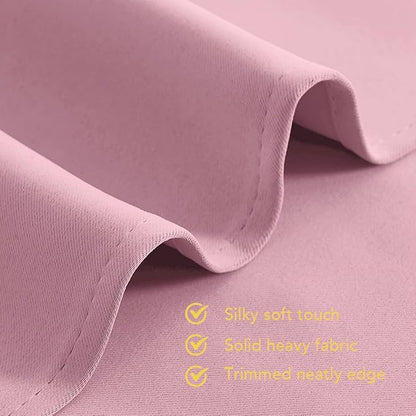 NICETOWN Blackout Curtains for Bedroom, Rouge Pink, 42 W by 80 L, Set of 2, Thermal Insulated Curtains & Drapes with Grommet Top for Living Room, Privacy Window Treatment Draperies